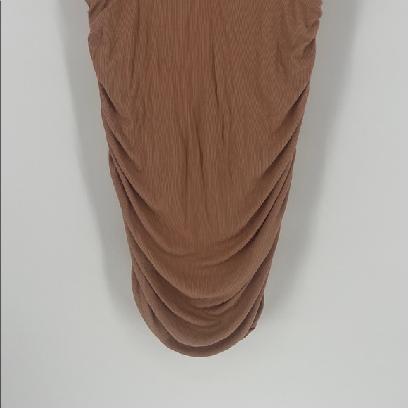 Ronny Kobo Collection Two-Tone Tan Midi Dress - Picture 10 of 11